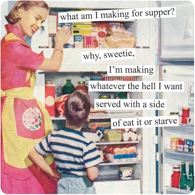 Anne Taintor Square Magnet Starve